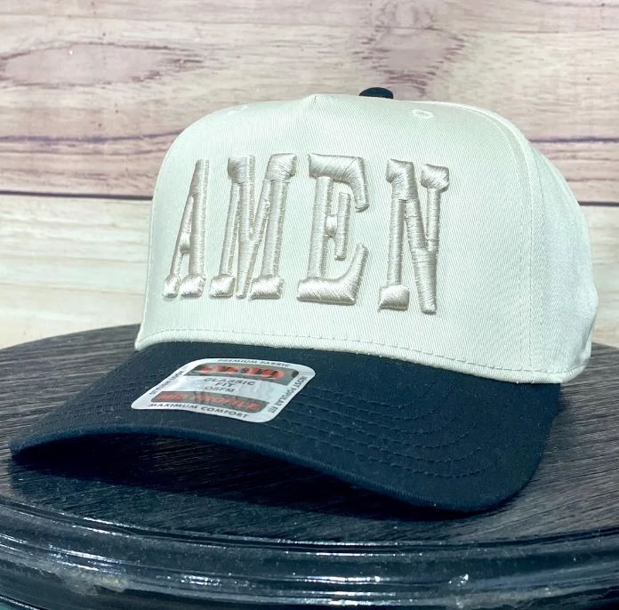 Amen 3-D Puff | LC Elizabeth Original | Embroidered Trucker Hat