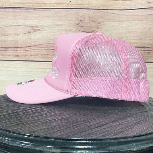 Better Late Than Ugly | LC Elizabeth Original | Embroidered Trucker Hat