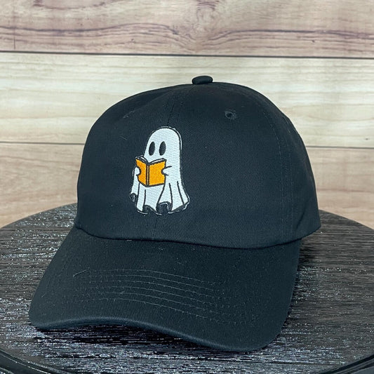 Books Boo Reading Ghost Patch | LC Elizabeth Original | Custom Patch Trucker Hat
