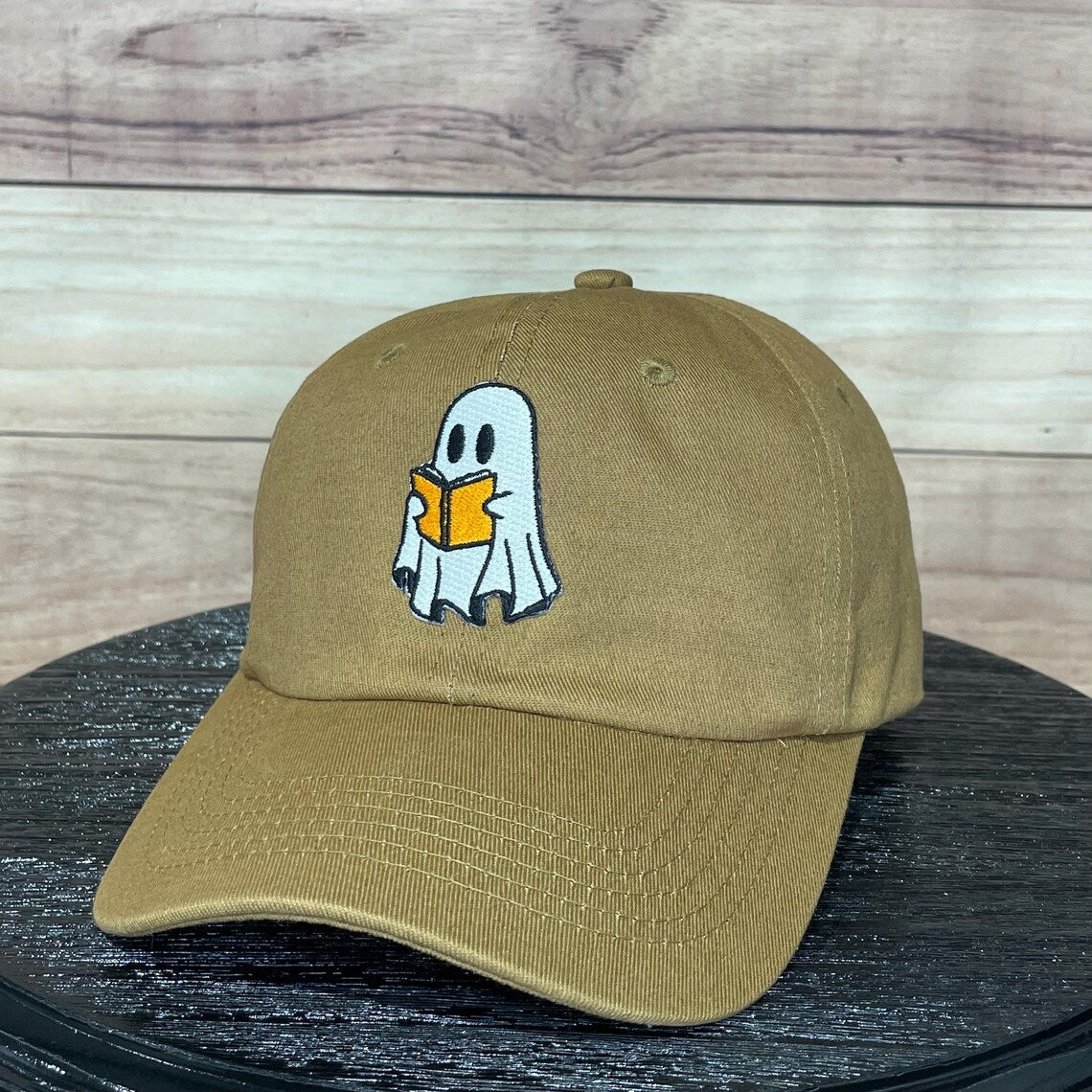 Books Boo Reading Ghost Patch | LC Elizabeth Original | Custom Patch Trucker Hat