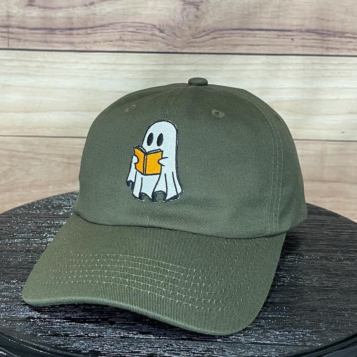 Books Boo Reading Ghost Patch | LC Elizabeth Original | Custom Patch Trucker Hat