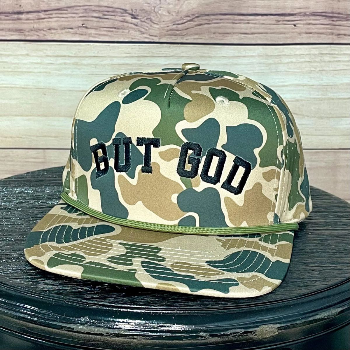 But God | LC Elizabeth Originals | Embroided Camo Trucker Hat