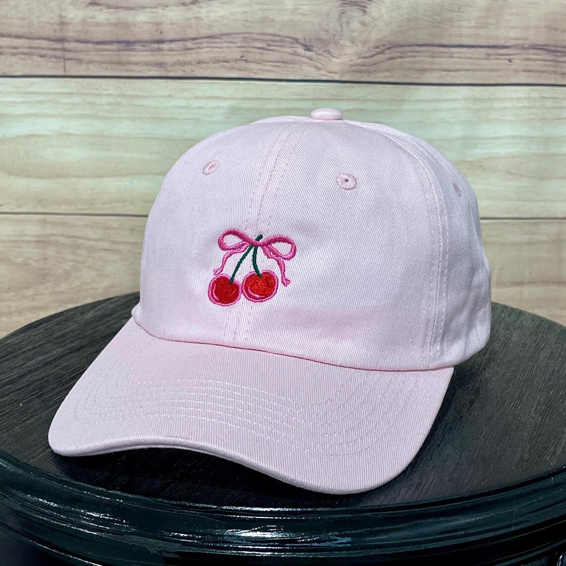 Twin Cherries + Coquette Bow | LC Elizabeth Original | Embroidered Trucker Hat