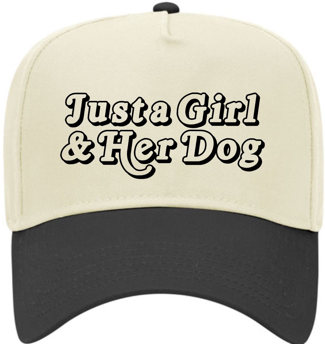 Just a Girl & Her Dog | LC Elizabeth Original | Embroidered Trucker Hat