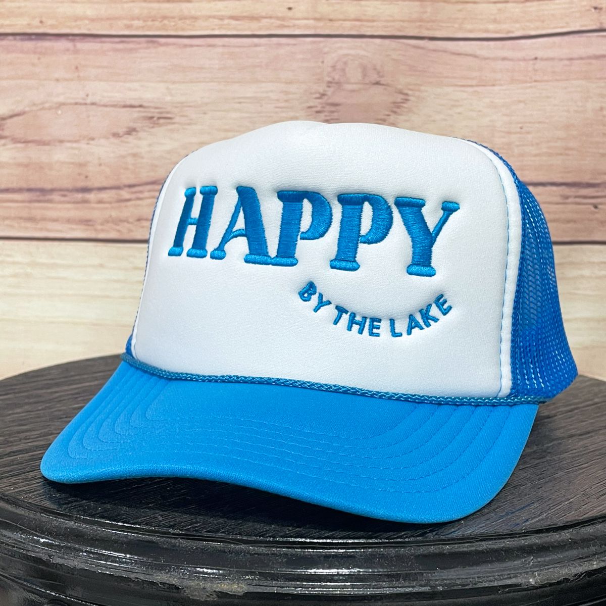 Happy by the Lake | LC Elizabeth Original | Embroidered Trucker Hat
