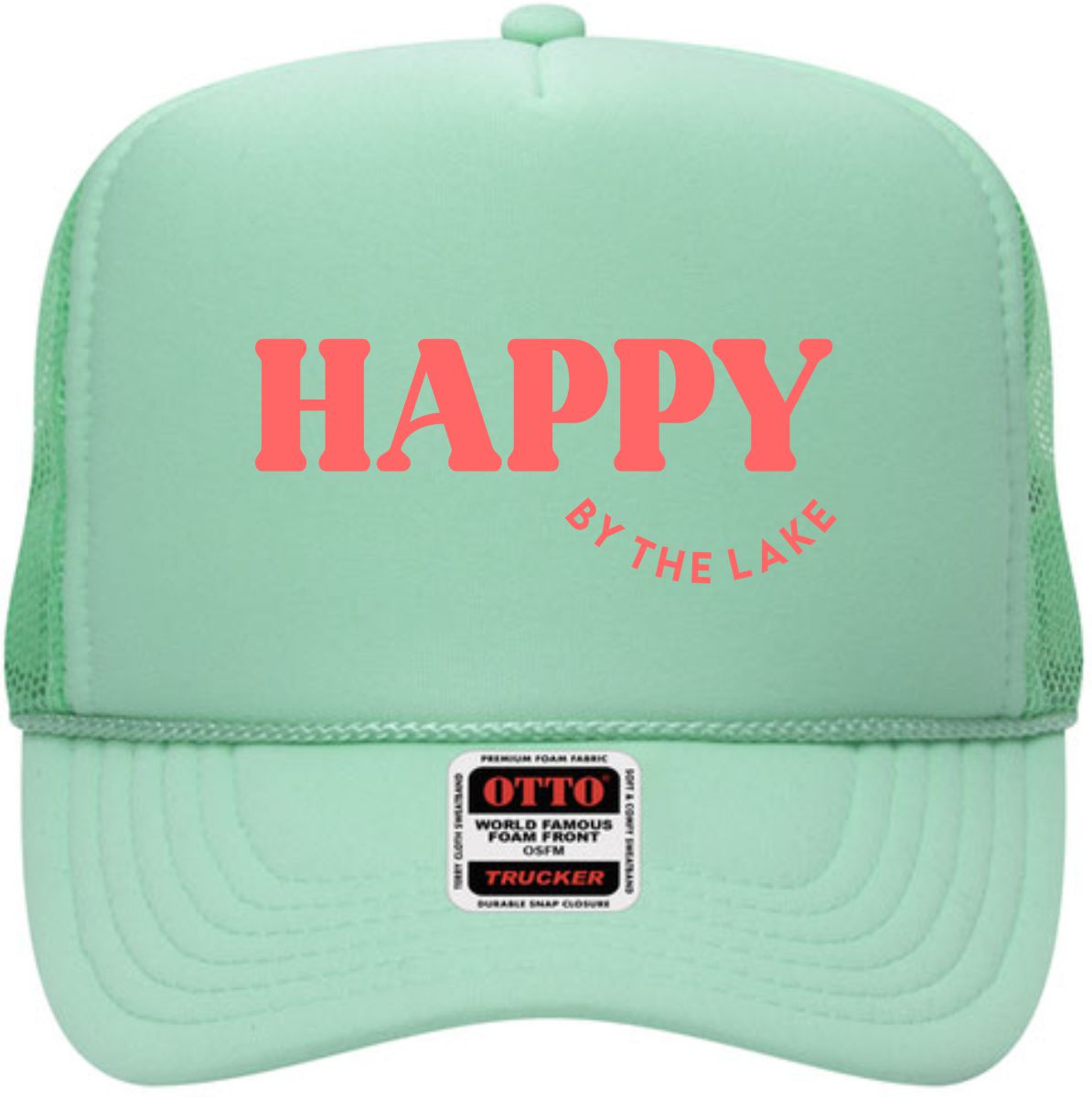 Happy by the Lake | LC Elizabeth Original | Embroidered Trucker Hat