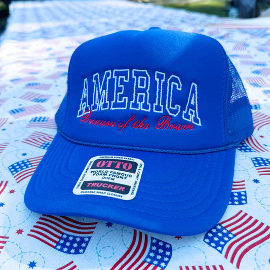 Because of the Brave - America | LC Elizabeth Original | Embroidered Hat