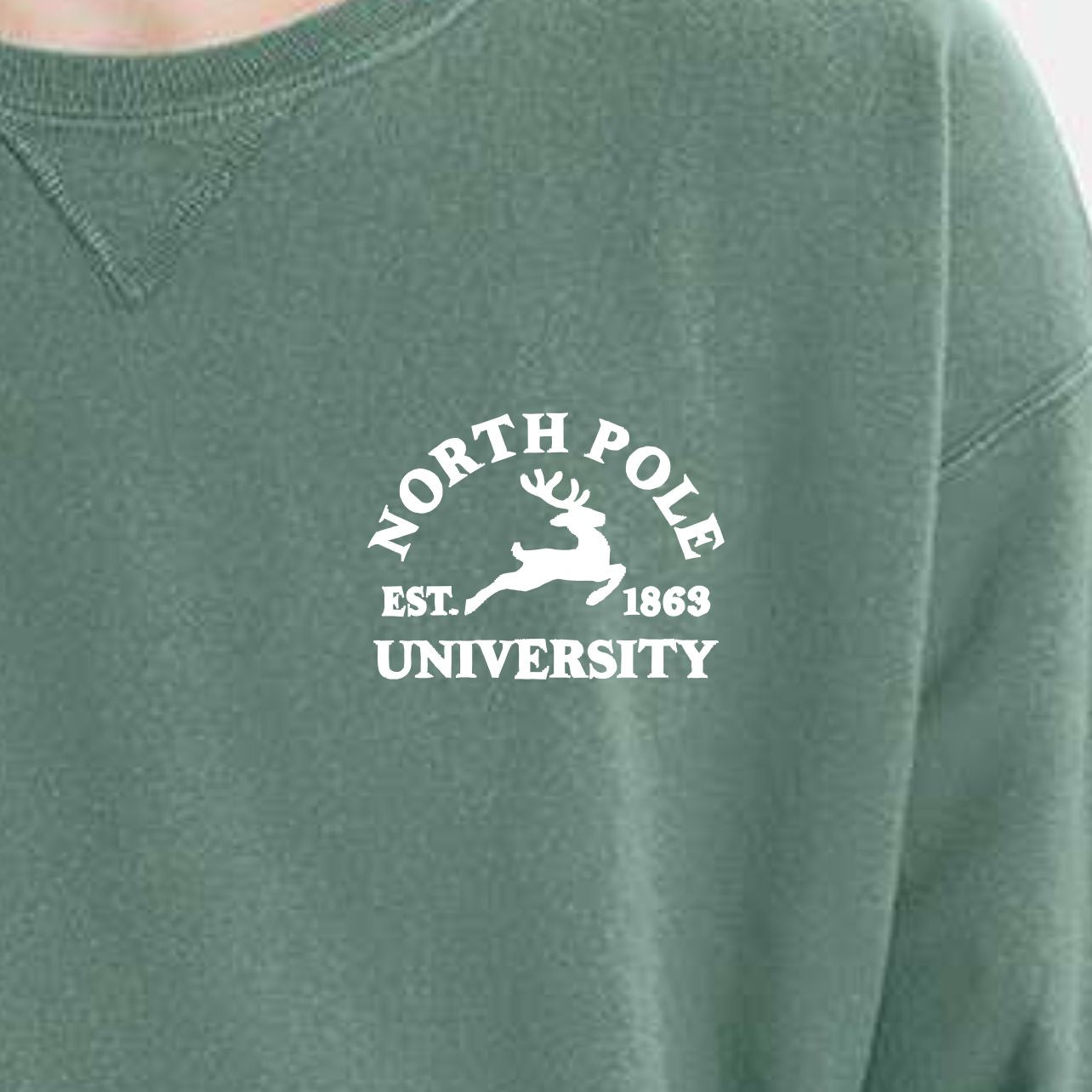 North Pole Uni Crew Sweatshirt | LC Elizabeth Original | Embroidered Fleece