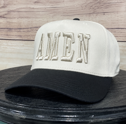 Amen 3-D Puff | LC Elizabeth Original | Embroidered Trucker Hat