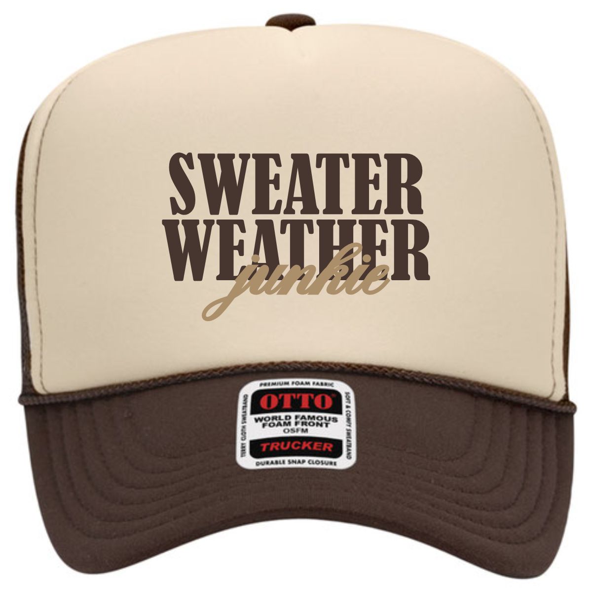Sweater Weather Junkie | LC Elizabeth Original | Embroidered Trucker Hat