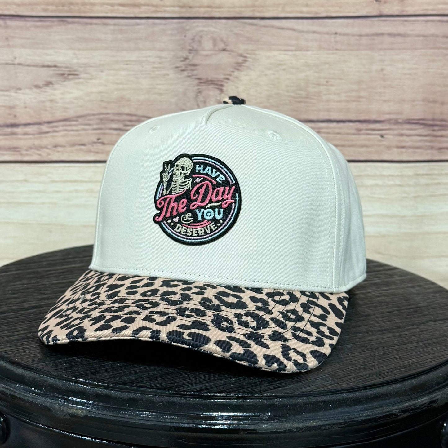 Have the Day You Deserve GLOW IN THE DARK Patch | LC Elizabeth Original | Embroidered Trucker Hat