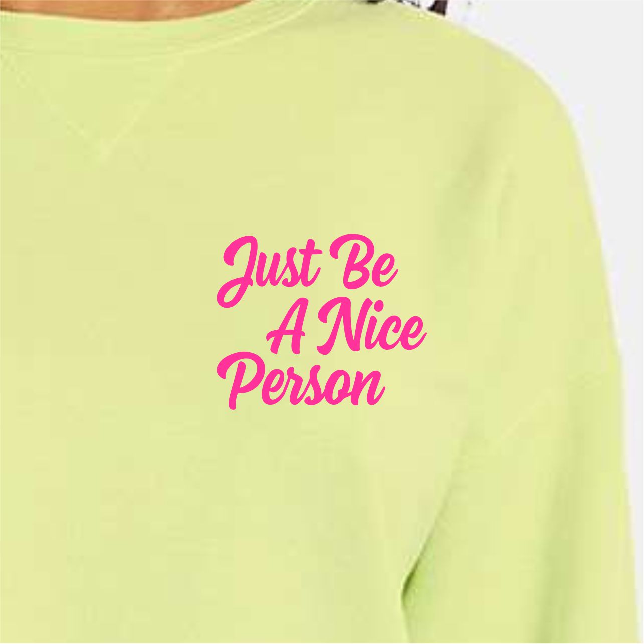 Just Be a Nice Person Sweatshirt | LC Elizabeth Original | Embroidered Fleece
