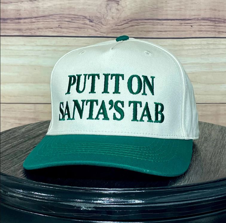 Put It On Santa's Tab | LC Elizabeth Original | Embroidered Trucker Hat