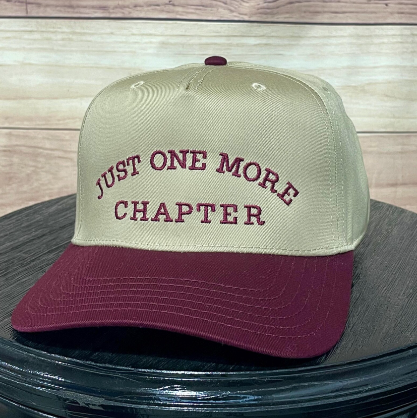 Just One More Chapter | LC Original Design | Embroidered Unstructured Dad Hat