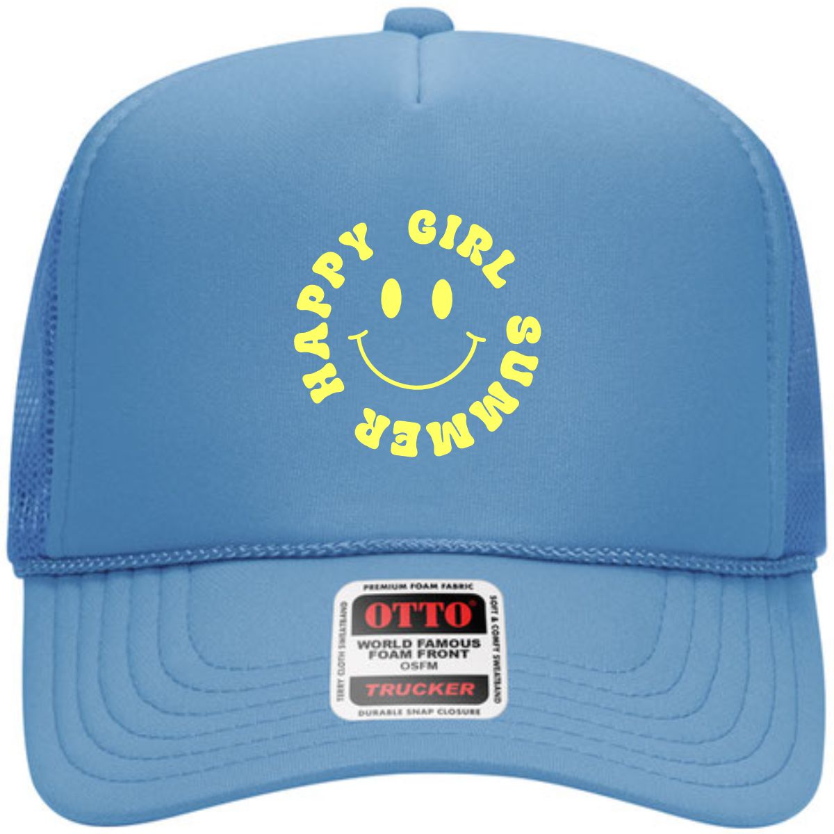 Happy Girl Summer | LC Elizabeth Original | Embroidered Trucker Hat