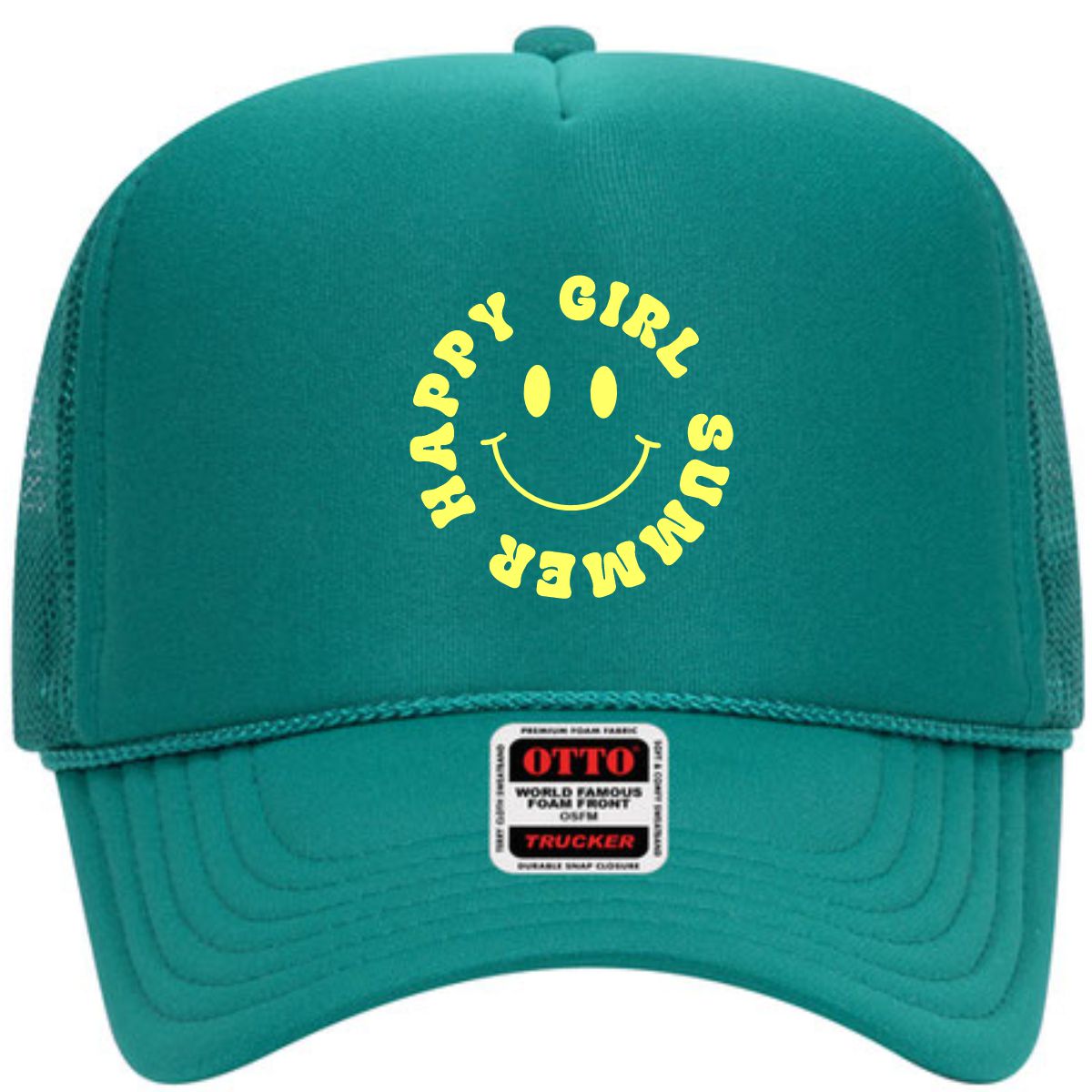 Happy Girl Summer | LC Elizabeth Original | Embroidered Trucker Hat