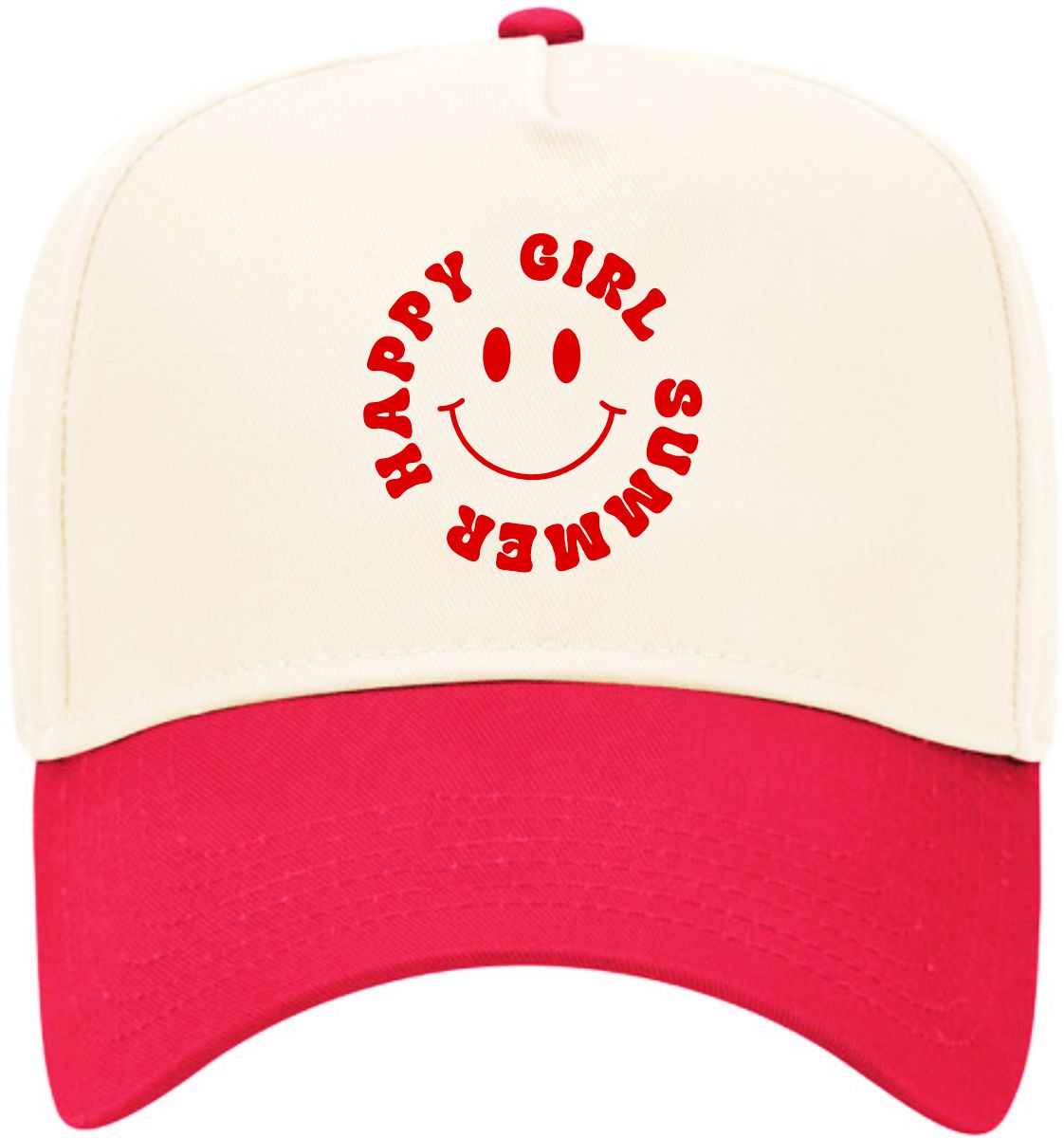 Happy Girl Summer | LC Elizabeth Original | Embroidered Trucker Hat