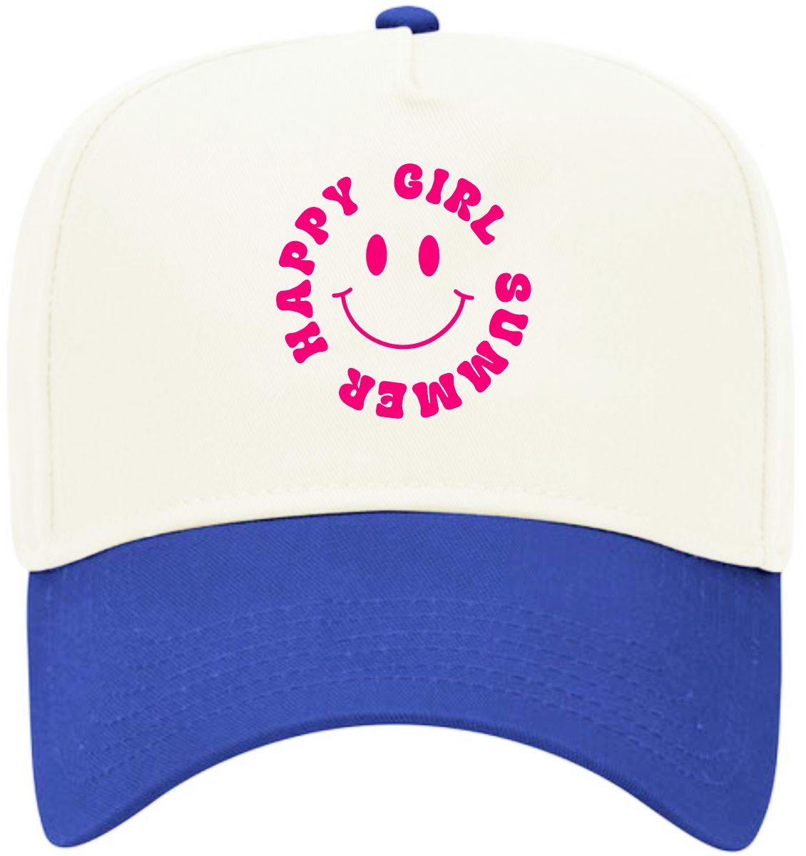 Happy Girl Summer | LC Elizabeth Original | Embroidered Trucker Hat