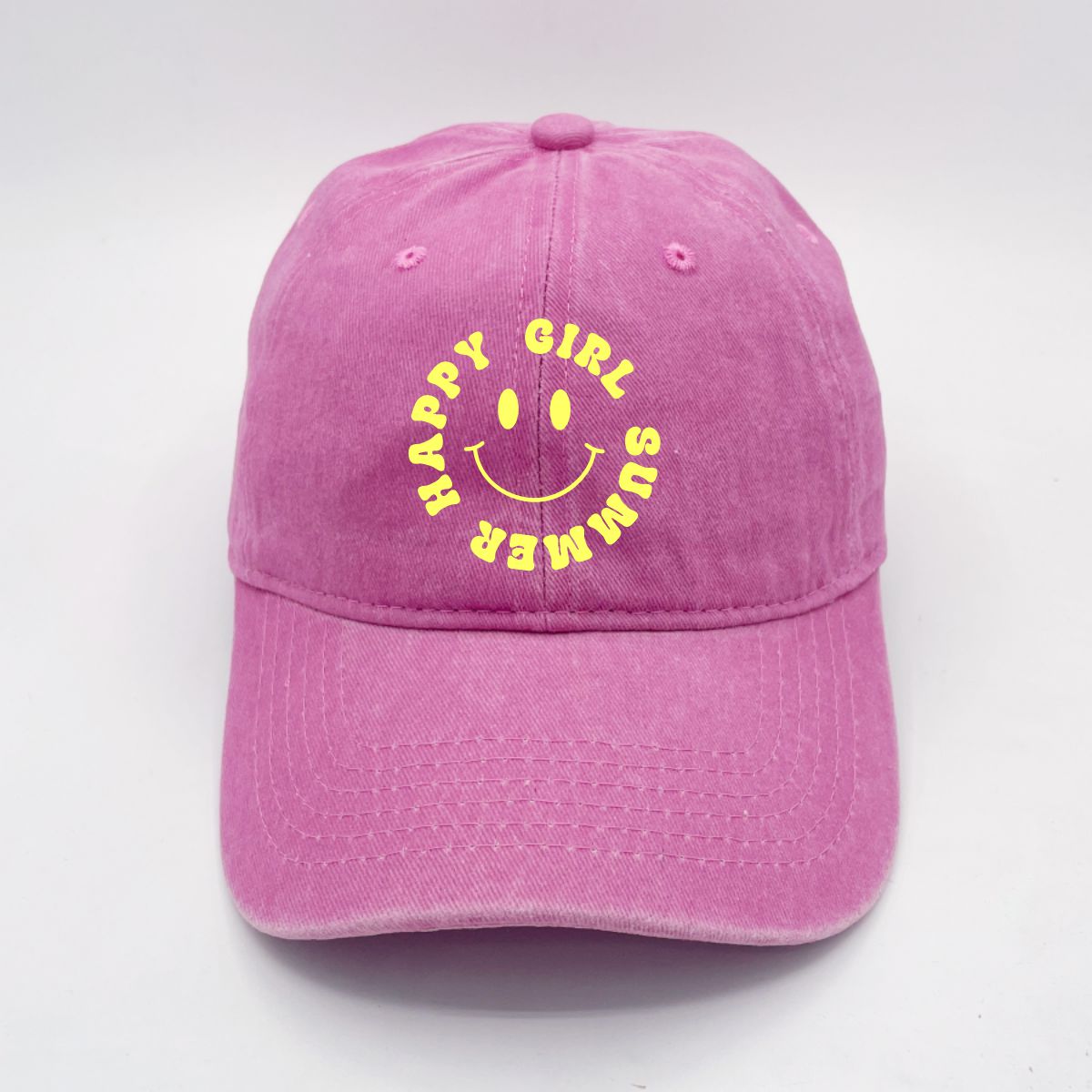Happy Girl Summer | LC Elizabeth Original | Embroidered Unstructured Dad Hat