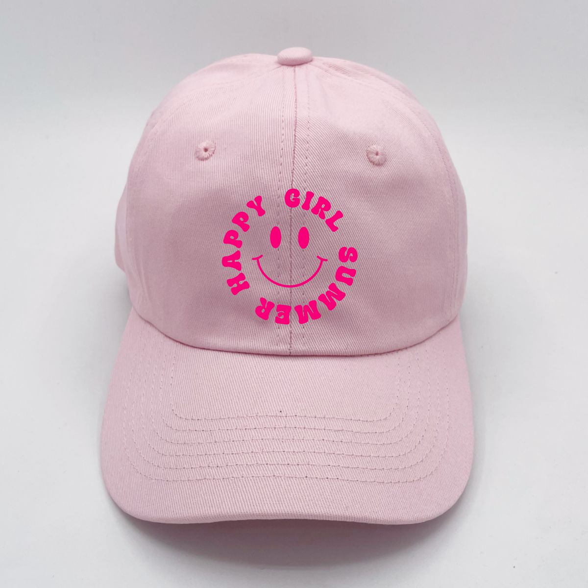 Happy Girl Summer | LC Elizabeth Original | Embroidered Unstructured Dad Hat