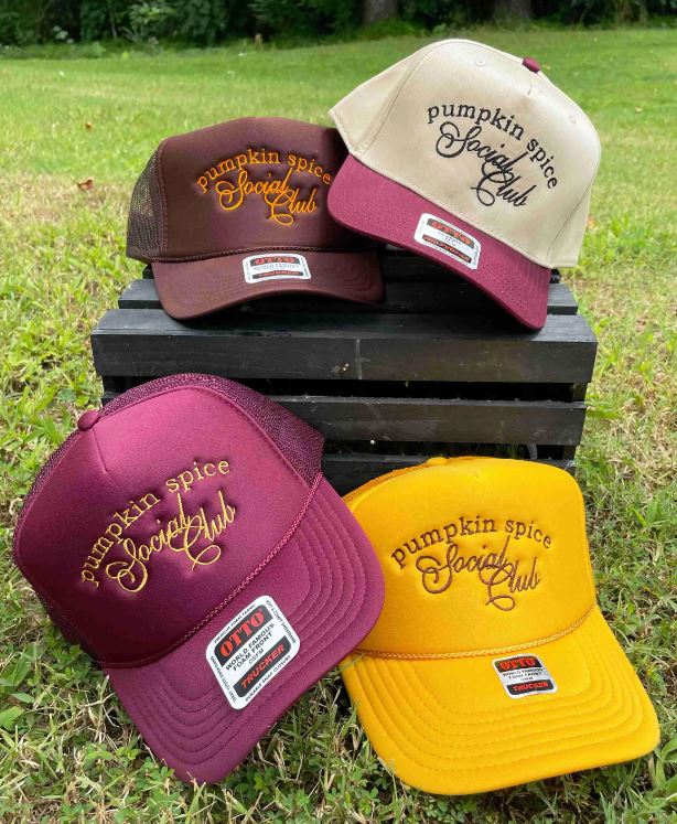 Pumpkin Spice Social Club | LC Elizabeth Original | Embroidered Trucker Hat