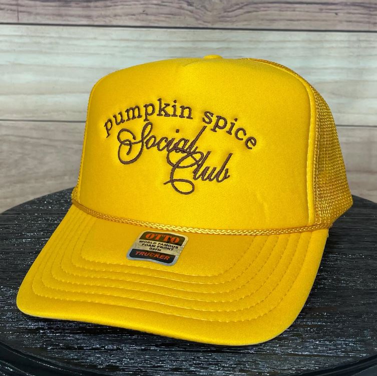 Pumpkin Spice Social Club | LC Elizabeth Original | Embroidered Trucker Hat