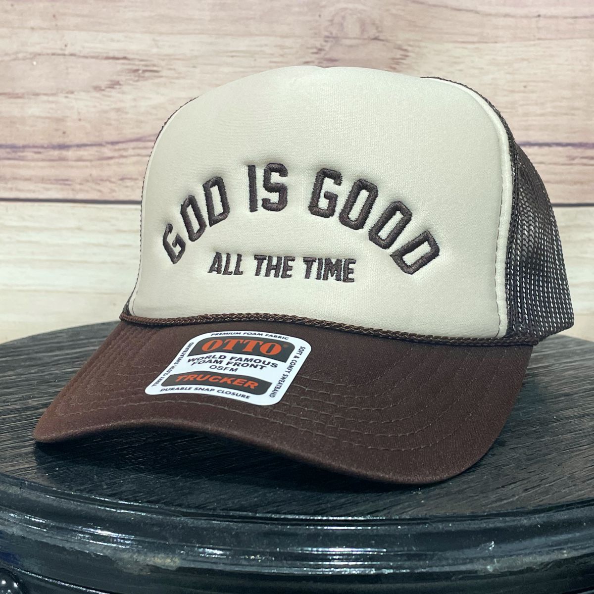 God is Good - All the Time | LC Elizabeth Original | Embroidered Foam Trucker Hat