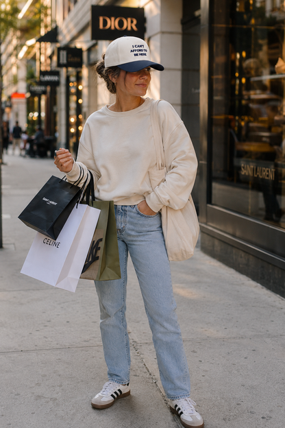I Can't Afford to be Here | LC Elizabeth Original | Embroidered Hat