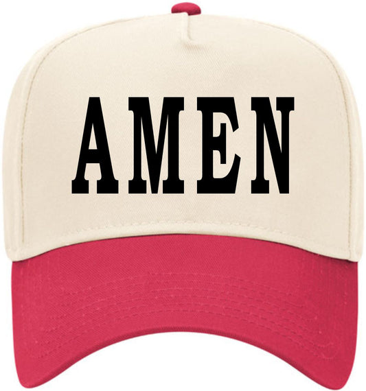 Amen 3-D Puff | LC Elizabeth Original | Embroidered Trucker Hat