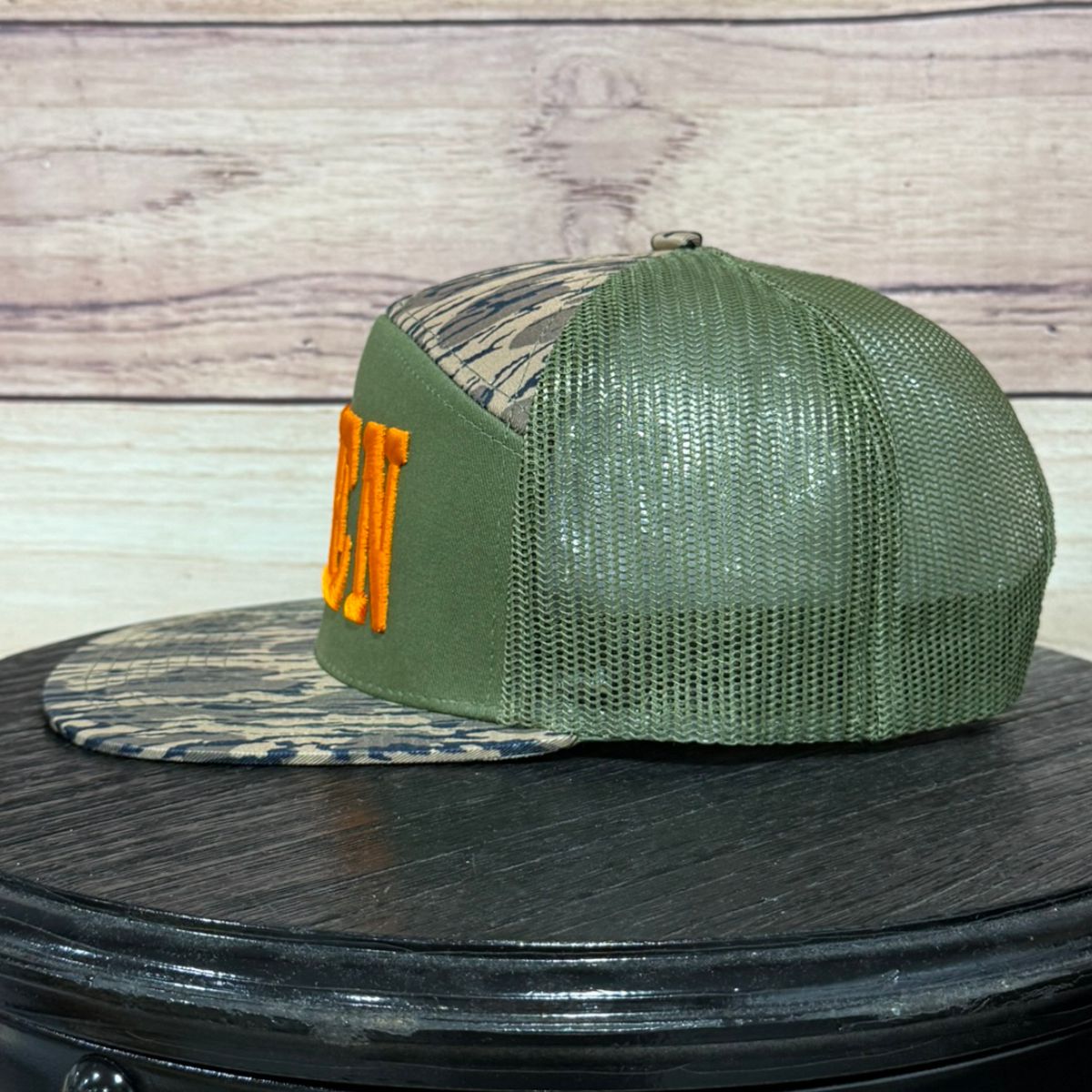 Amen 3-D Puff | LC Elizabeth Original | Embroidered Flat Brim Camo Hat
