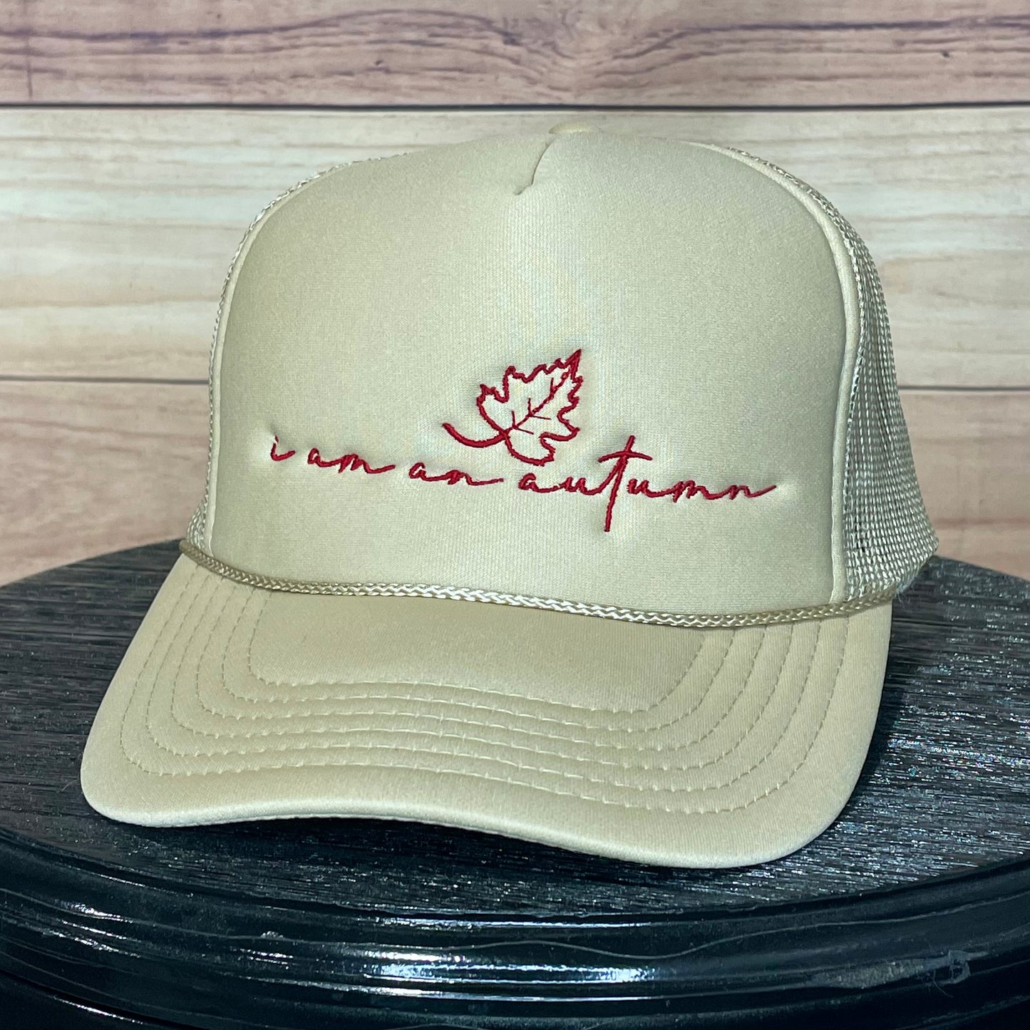 I Am an Autumn | LC Elizabeth Original | Embroidered Trucker Hat