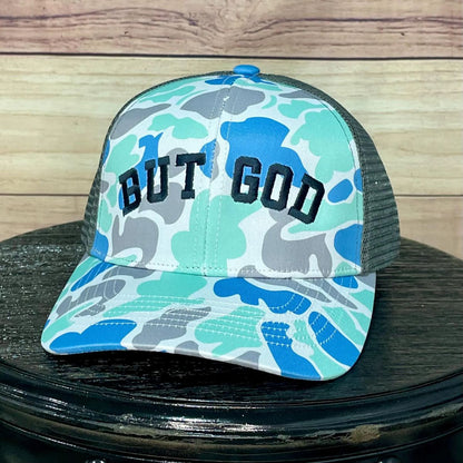 But God | LC Elizabeth Originals | Embroided Camo Trucker Hat