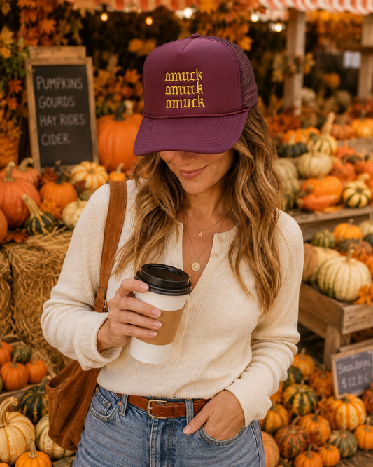 Amuck | LC Elizabeth Original | Embroidered Trucker Hat