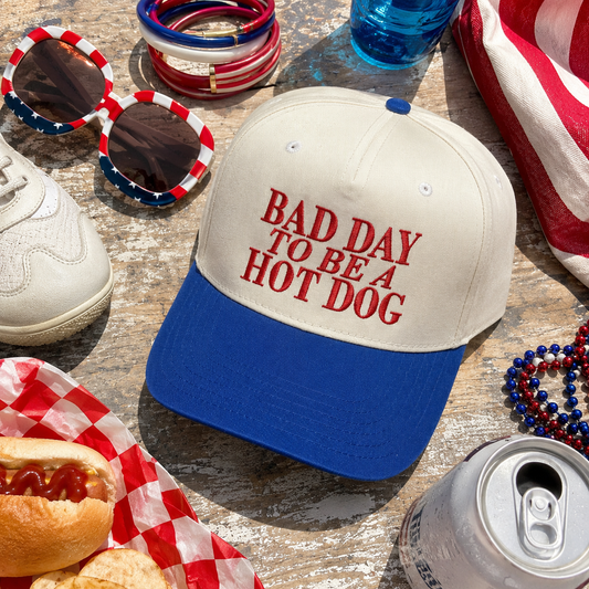 Bad Day to Be a Hot Dog | LC Elizabeth Original | Embroidered Hat
