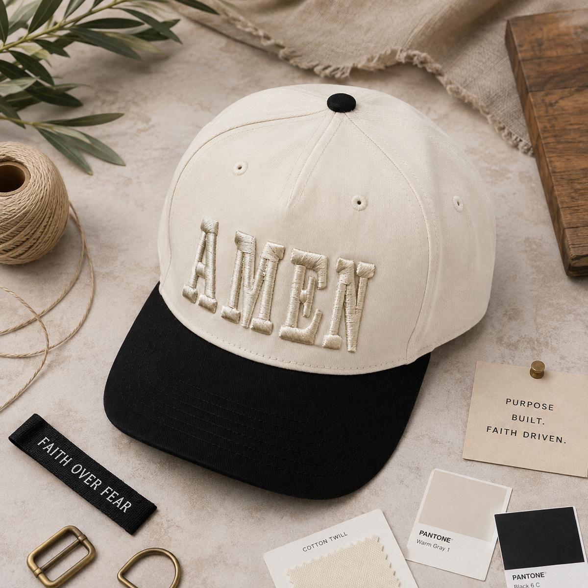 Amen 3-D Puff | LC Elizabeth Original | Embroidered Trucker Hat