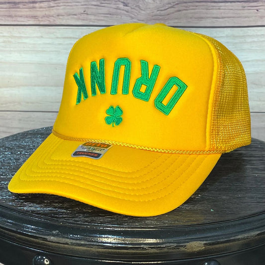 Drunk Shamrock Upside Down | LC Elizabeth Original | Embroidered Foam Hat