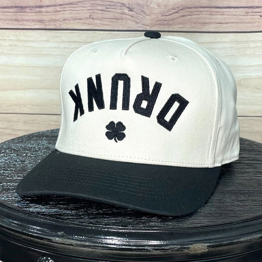 Drunk Shamrock Upside Down | LC Elizabeth Original | Embroidered Baseball Hat