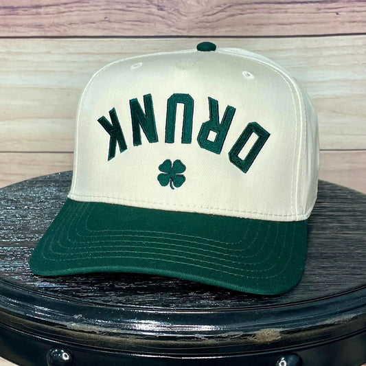 Drunk Shamrock Upside Down | LC Elizabeth Original | Embroidered Baseball Hat