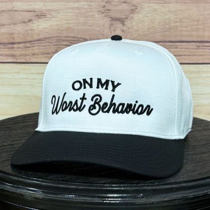 On My Worst Behavior | LC Elizabeth Original | Embroidered Trucker Hat