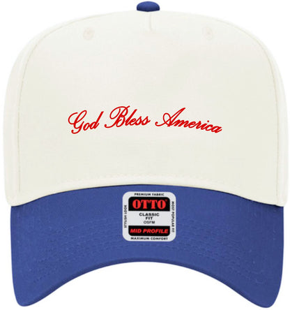 God Bless America Script | LC Elizabeth Original | Embroidered Hat