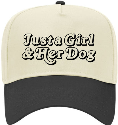 Just a Girl & Her Dog | LC Elizabeth Original | Embroidered Trucker Hat