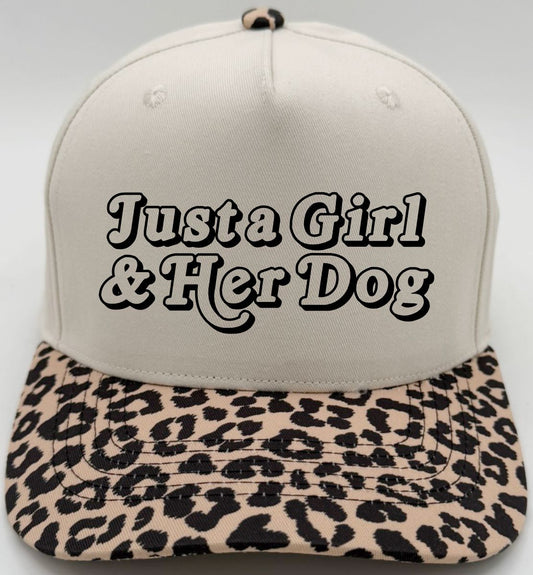 Just a Girl & Her Dog | LC Elizabeth Original | Embroidered Trucker Hat