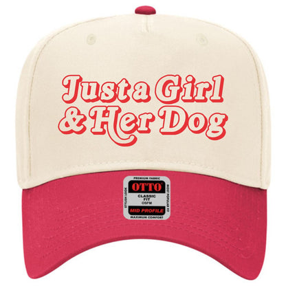 Just a Girl & Her Dog | LC Elizabeth Original | Embroidered Trucker Hat