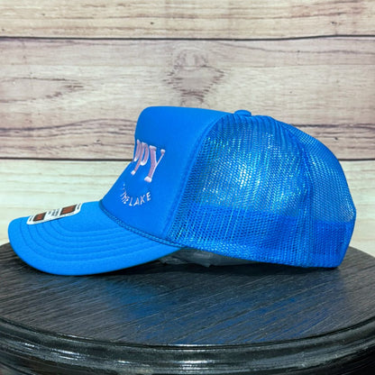 Happy by the Lake | LC Elizabeth Original | Embroidered Trucker Hat