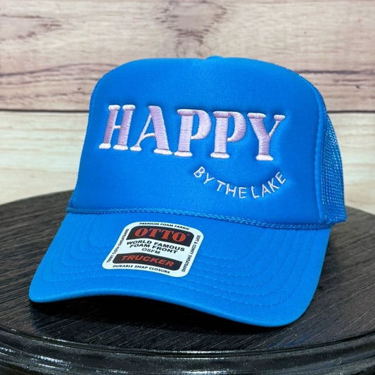 Happy by the Lake | LC Elizabeth Original | Embroidered Trucker Hat
