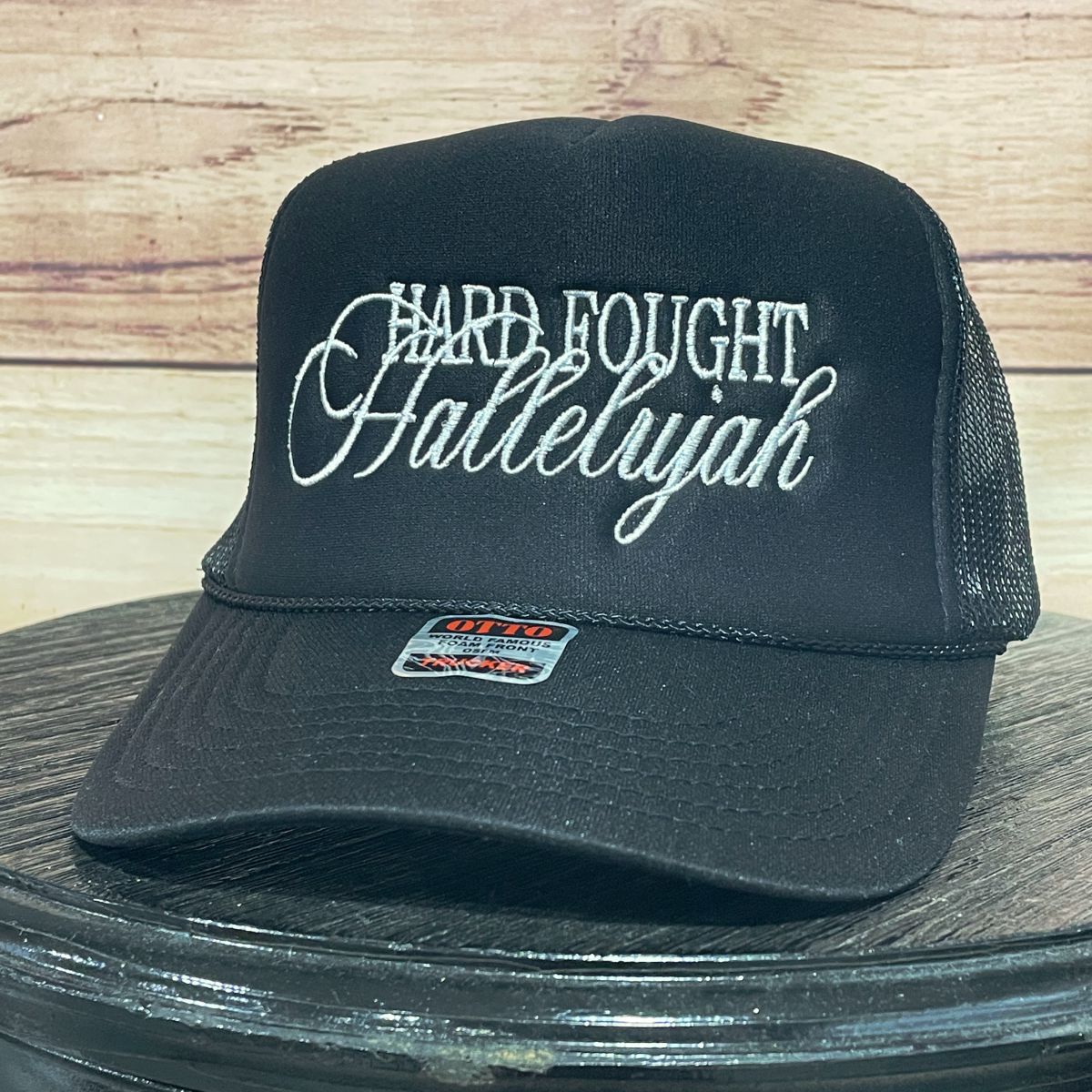 Hard Fought Hallelujah | LC Elizabeth Original | Embroidered Foam Trucker Hat