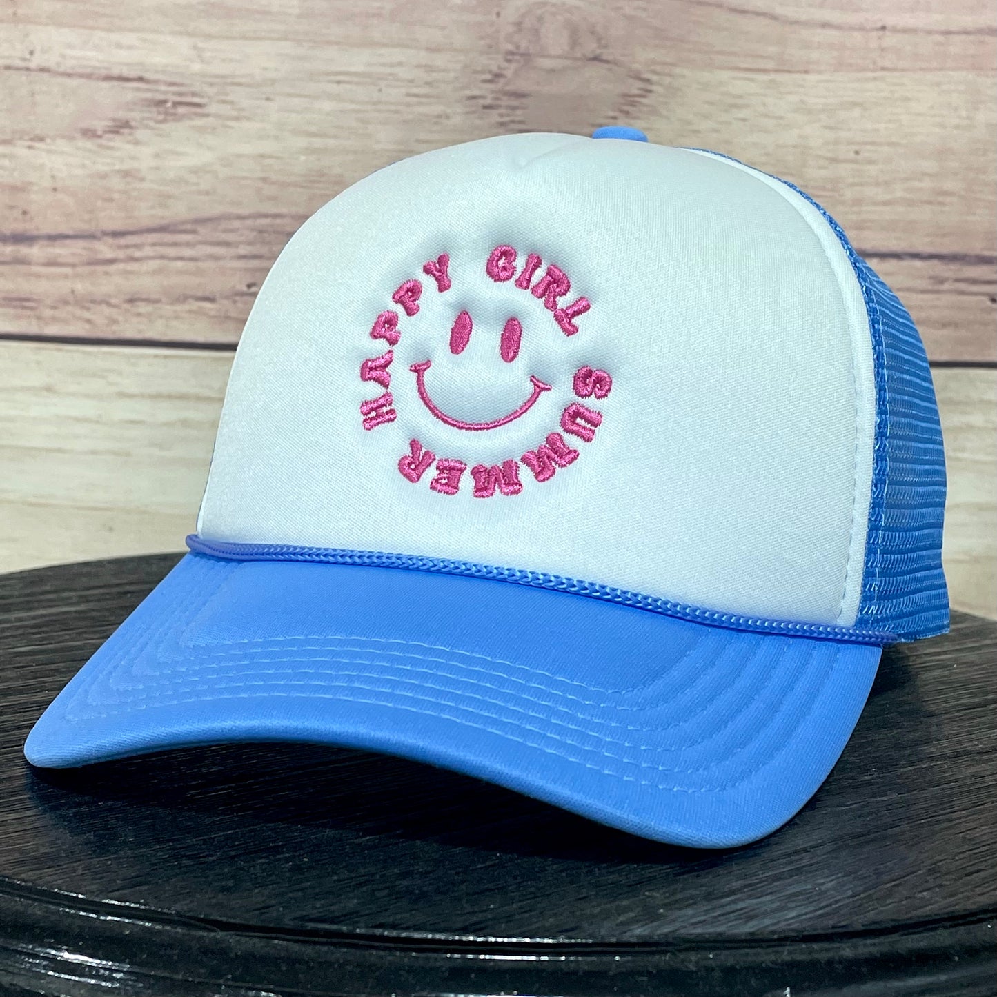 Happy Girl Summer | LC Elizabeth Original | Embroidered Trucker Hat