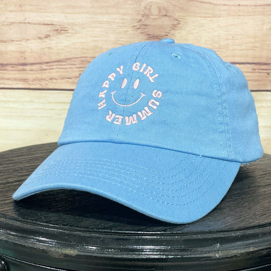 Happy Girl Summer | LC Elizabeth Original | Embroidered Unstructured Dad Hat