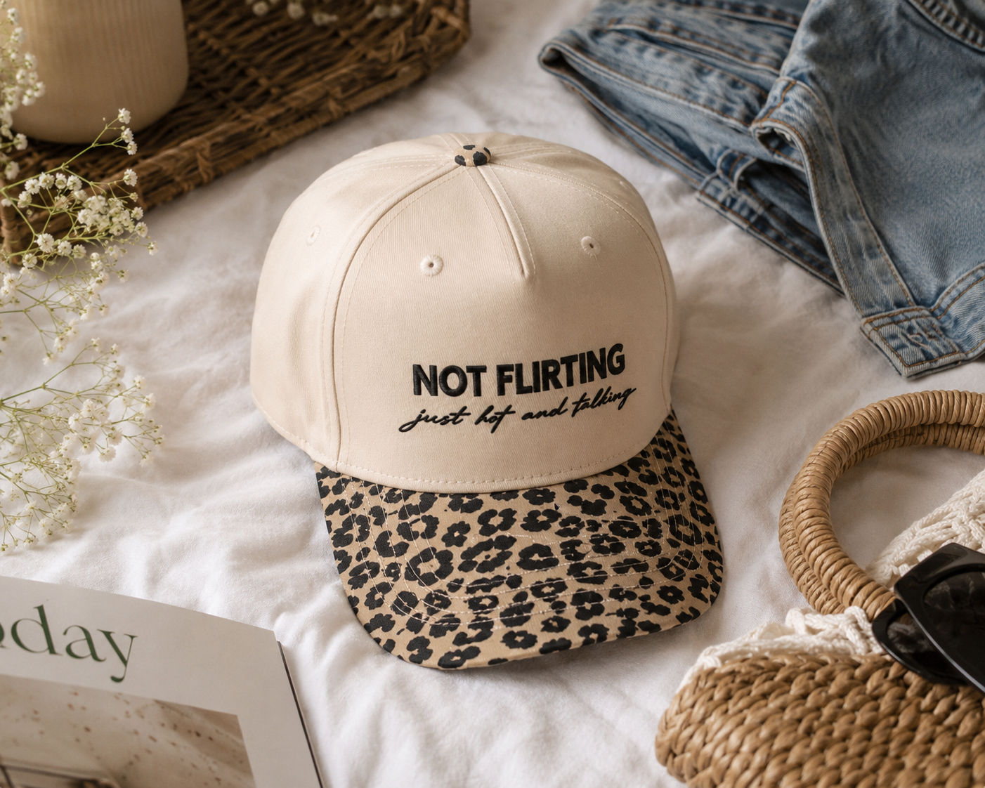Not Flirting | LC Elizabeth Original | Embroidered Hat