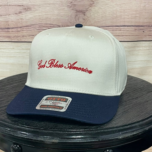 God Bless America Script | LC Elizabeth Original | Embroidered Hat